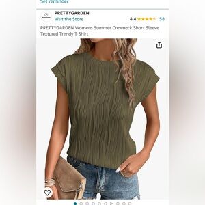 Summer short sleeved women’s trendy textured shirt.